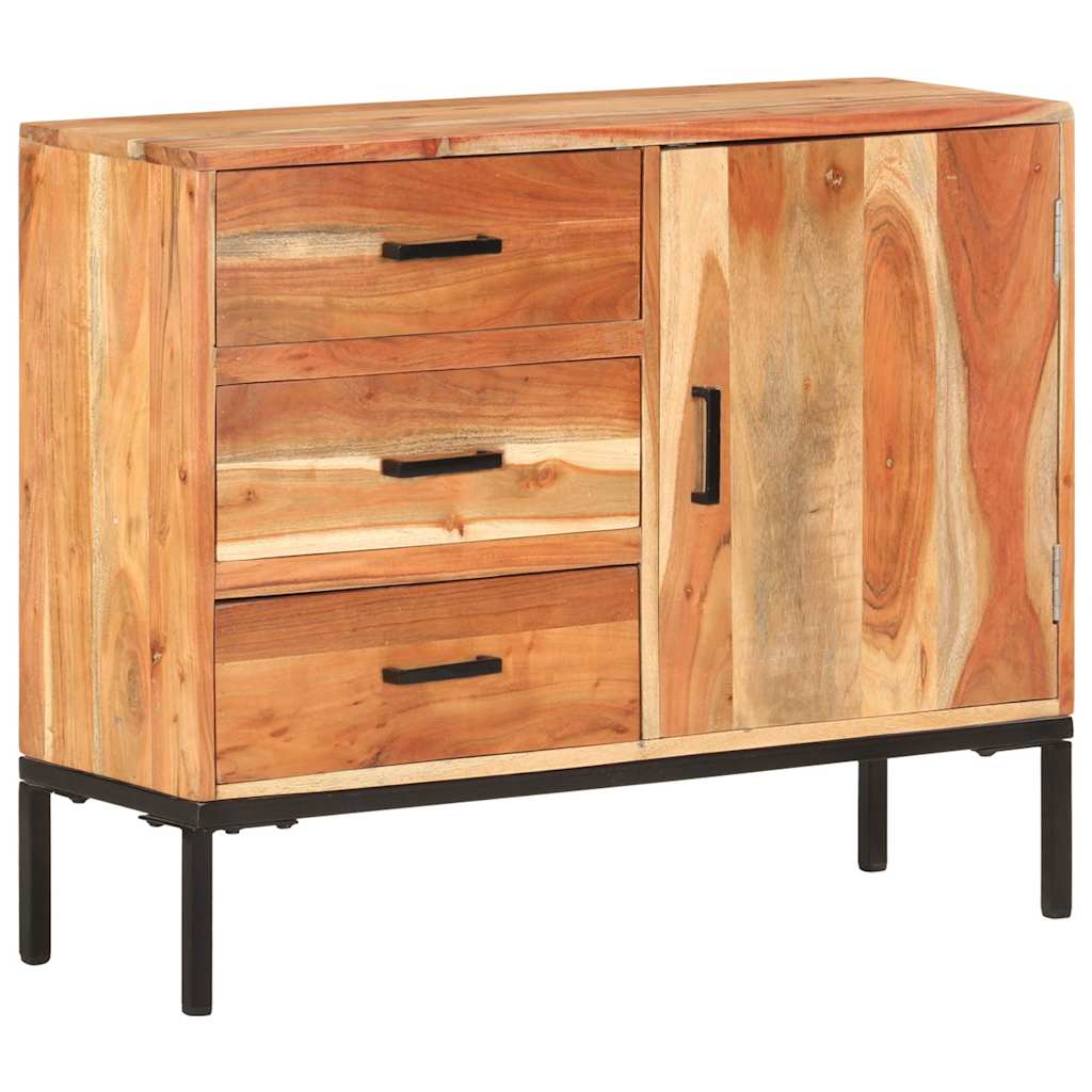 vidaXL Komoda, 88x30x73 cm, lite drewno akacjowe
