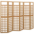 vidaXL Parawan pokojowy 6-panelowy/trejaż, drewno jodłowe, 242,5x180cm