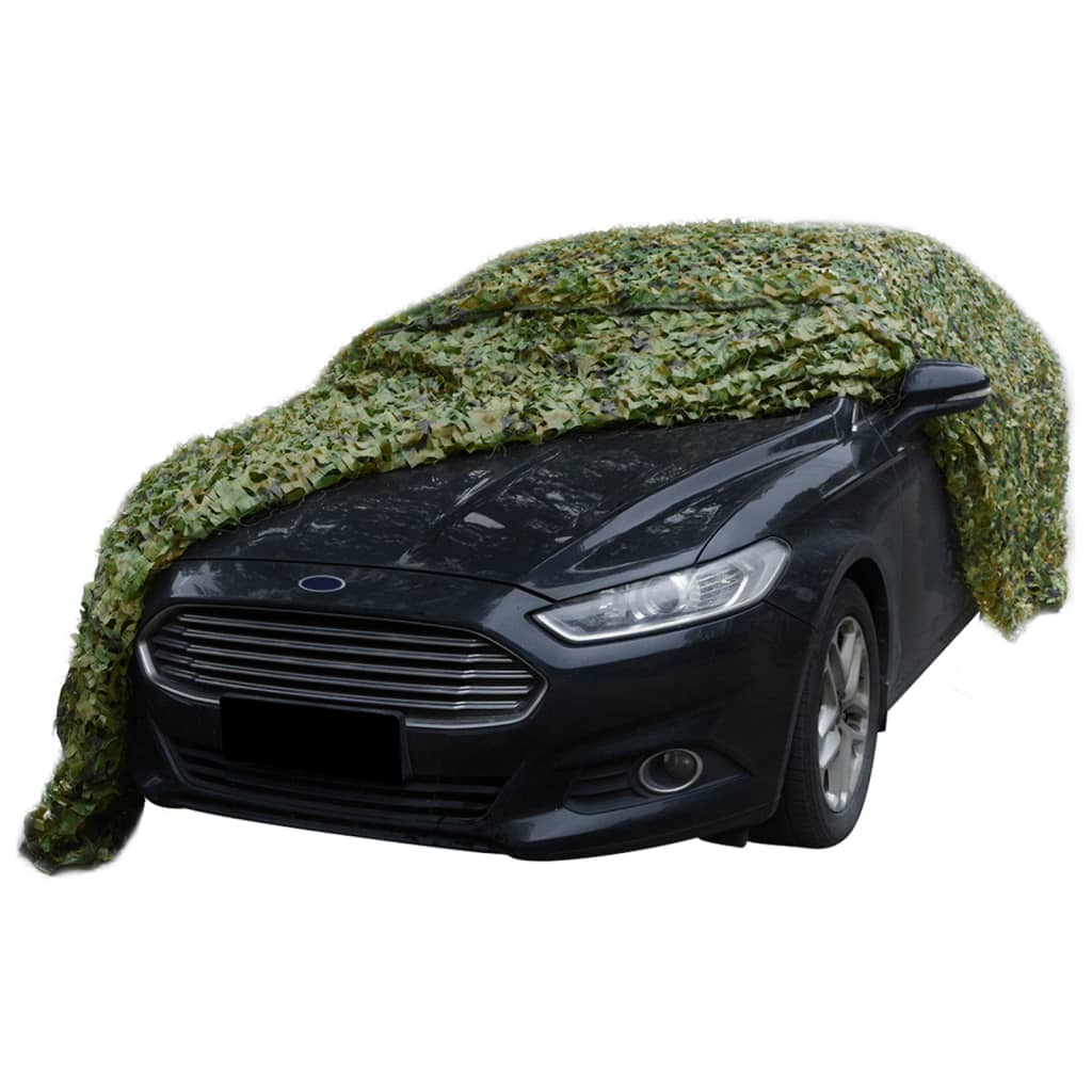 vidaXL Siatka maskująca z torbą do przechowywania, 4x7 m, zielona