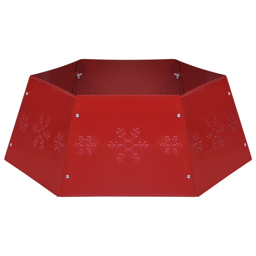 vidaXL Osłona pod choinkę, czerwona, Ø68x25 cm