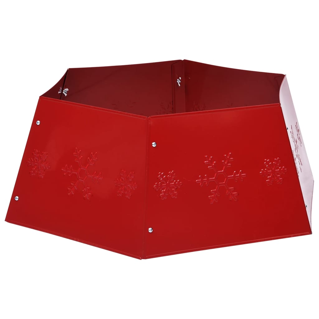 vidaXL Osłona pod choinkę, czerwona, Ø68x25 cm