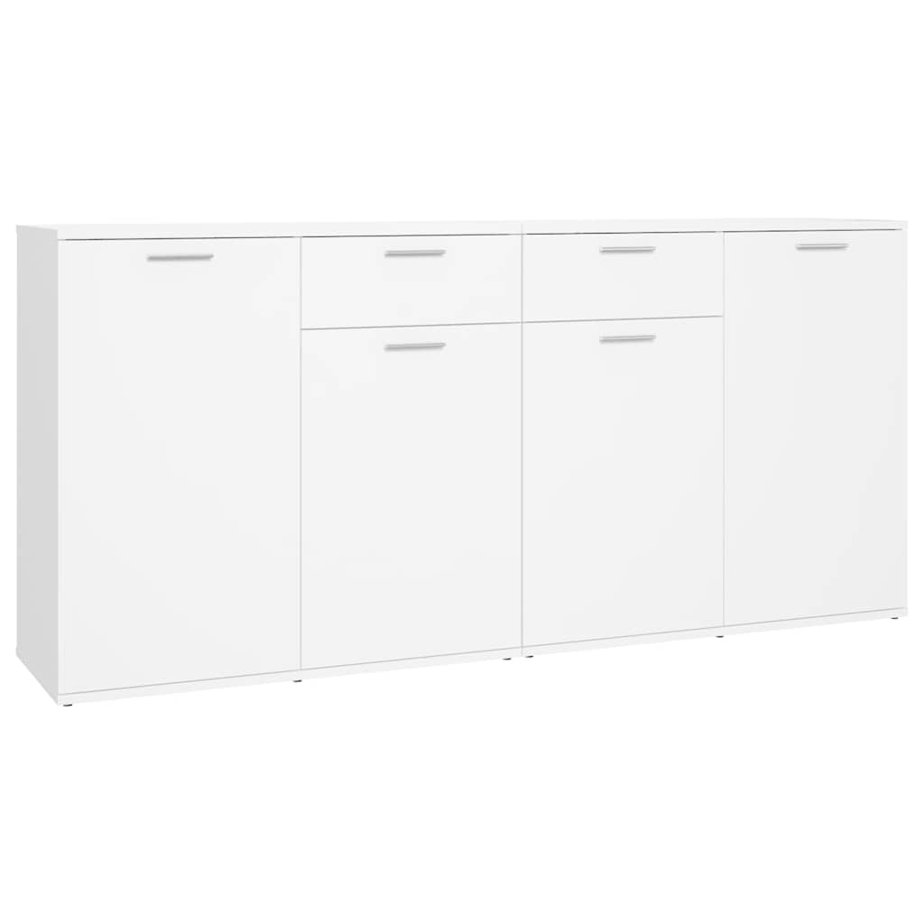 vidaXL Szafka, biała, 160x36x75 cm, materiał drewnopochodny