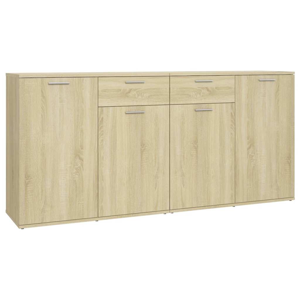 vidaXL Szafka, dąb sonoma, 160x36x75 cm, materiał drewnopochodny