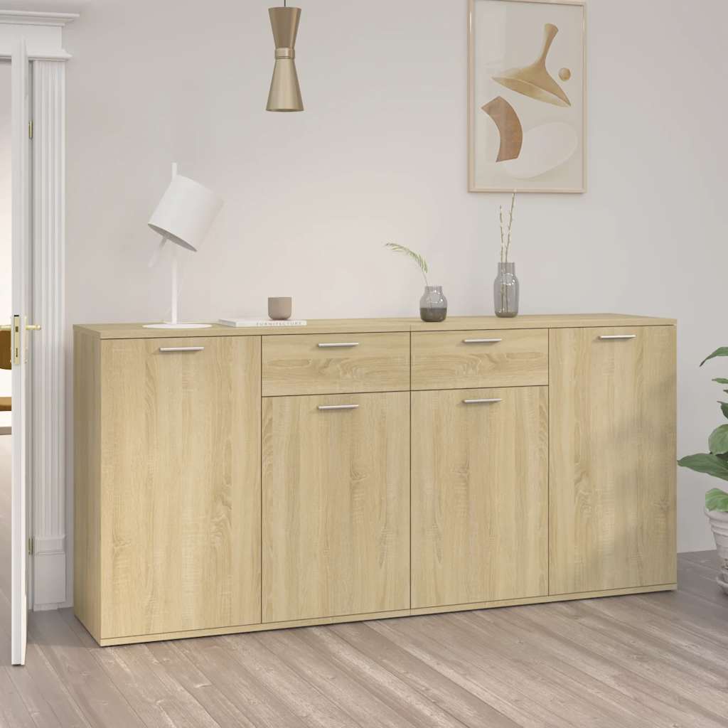 vidaXL Szafka, dąb sonoma, 160x36x75 cm, materiał drewnopochodny