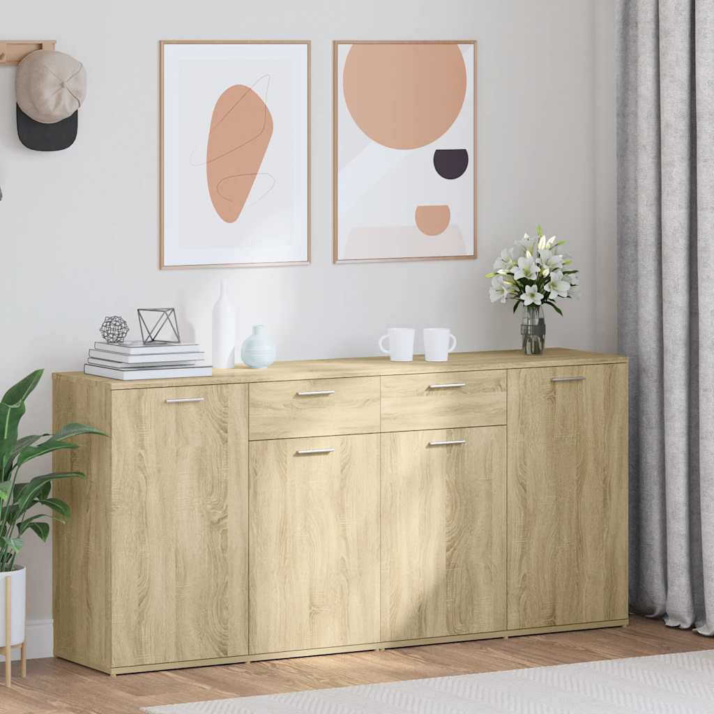 vidaXL Szafka, dąb sonoma, 160x36x75 cm, materiał drewnopochodny