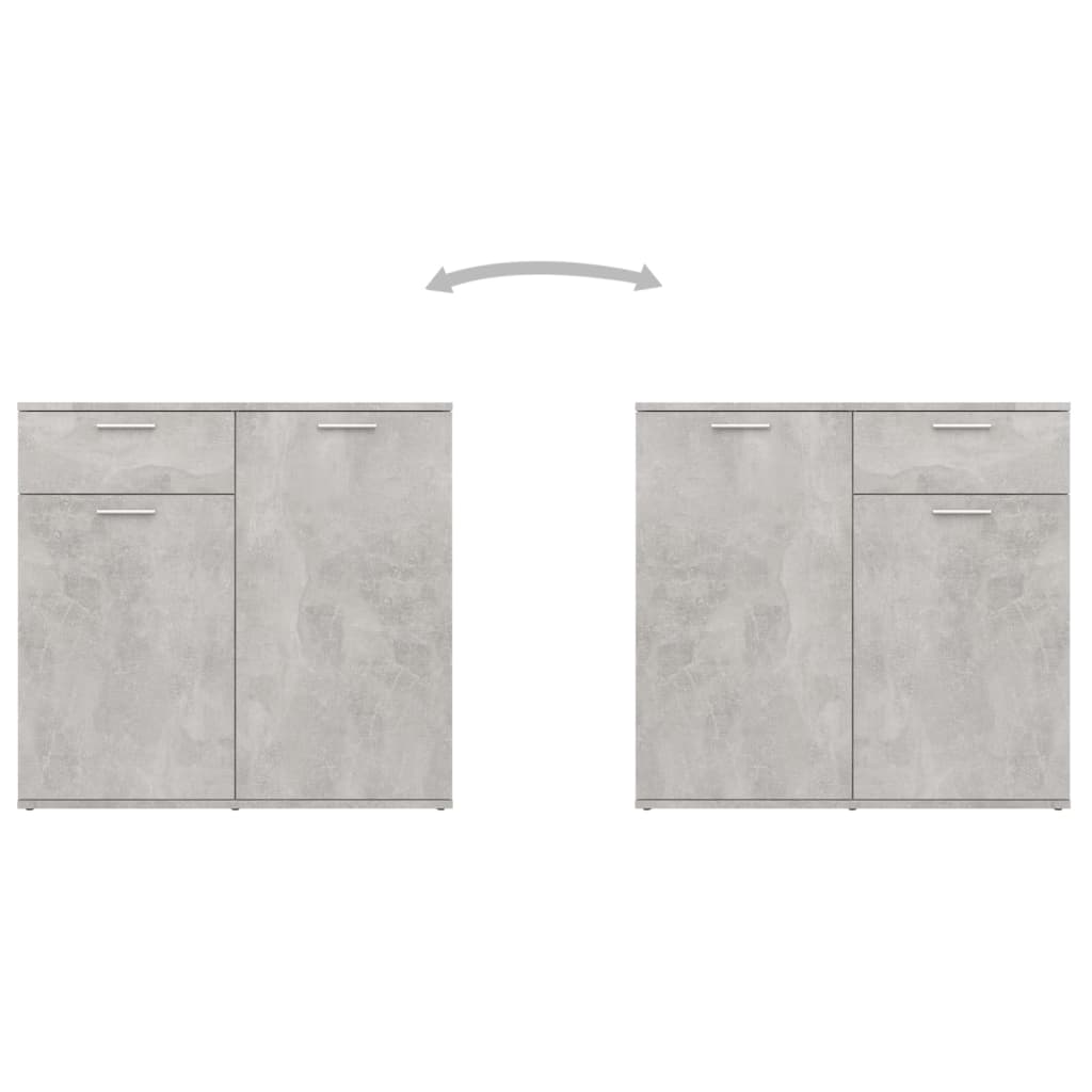 vidaXL Szafka, szarość betonu, 160x36x75 cm, materiał drewnopochodny