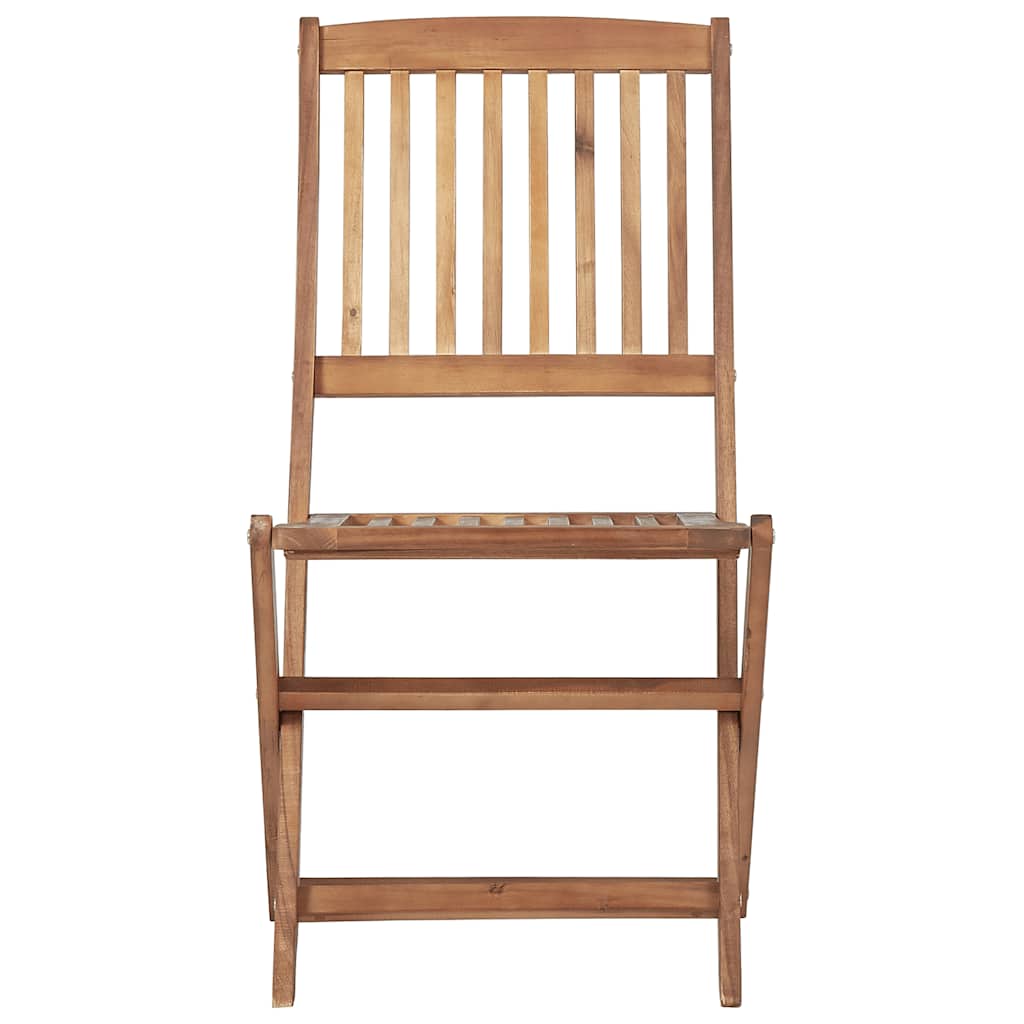 vidaXL Składane krzesła ogrodowe z poduszkami, 8 szt., drewno akacjowe