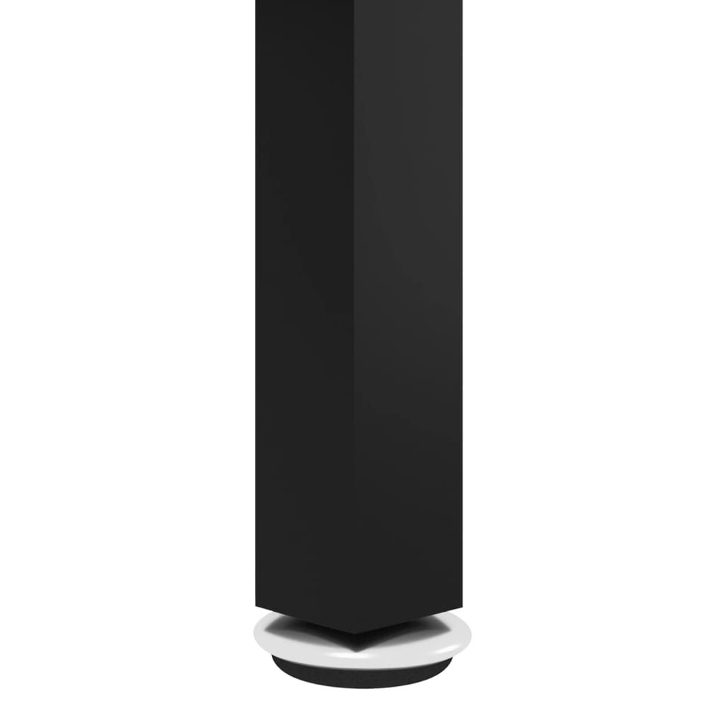 vidaXL Stolik kawowy, czarna rama i marmur, szkło hartowane, 70 cm