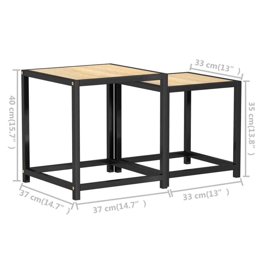 vidaXL Stoliki herbaciane, 2 szt., MDF, dąb sonoma