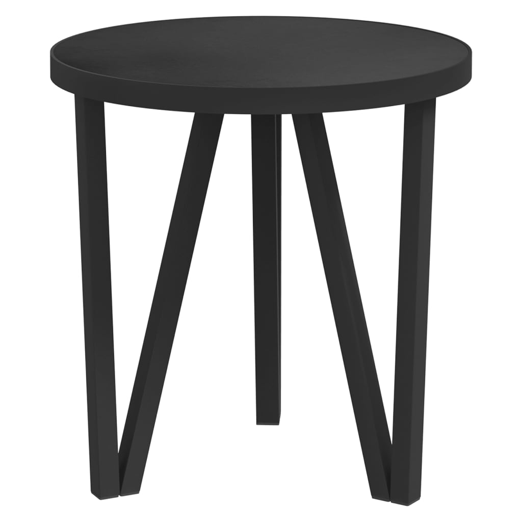 vidaXL Stolik herbaciany, czarny, Ø35 cm, MDF