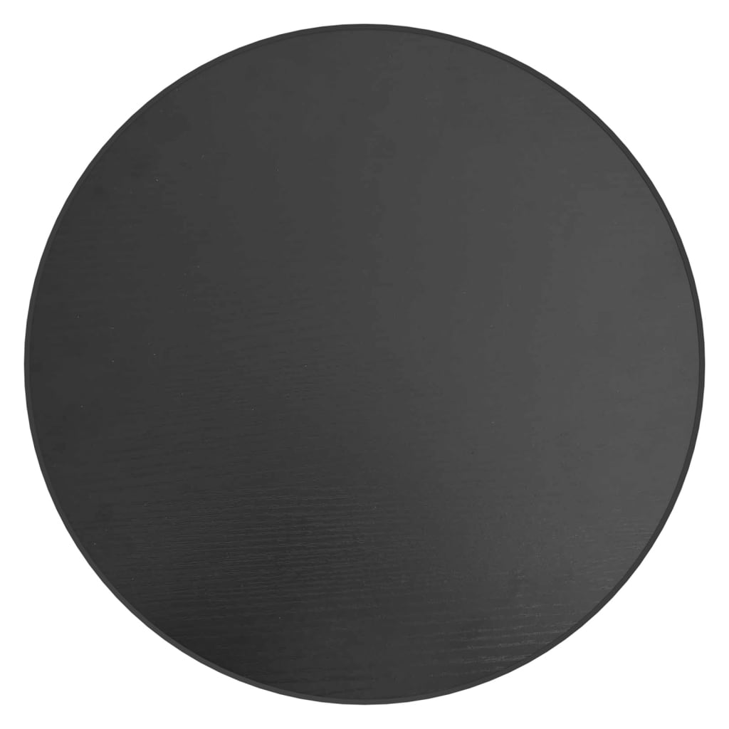 vidaXL Stolik herbaciany, czarny, Ø35 cm, MDF