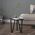 vidaXL Stolik herbaciany, czarny, Ø35 cm, MDF