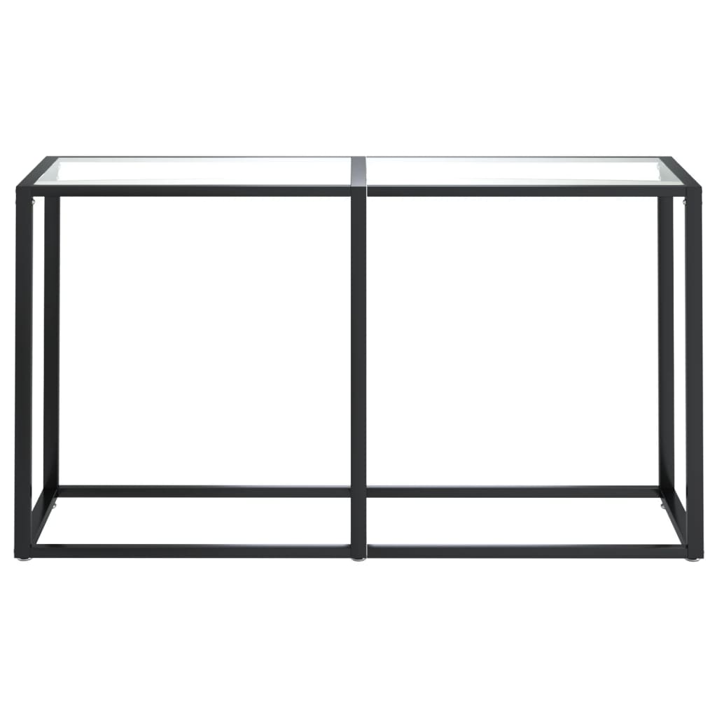 vidaXL Konsola, przezroczysta, 140x35x75,5 cm, szkło hartowane