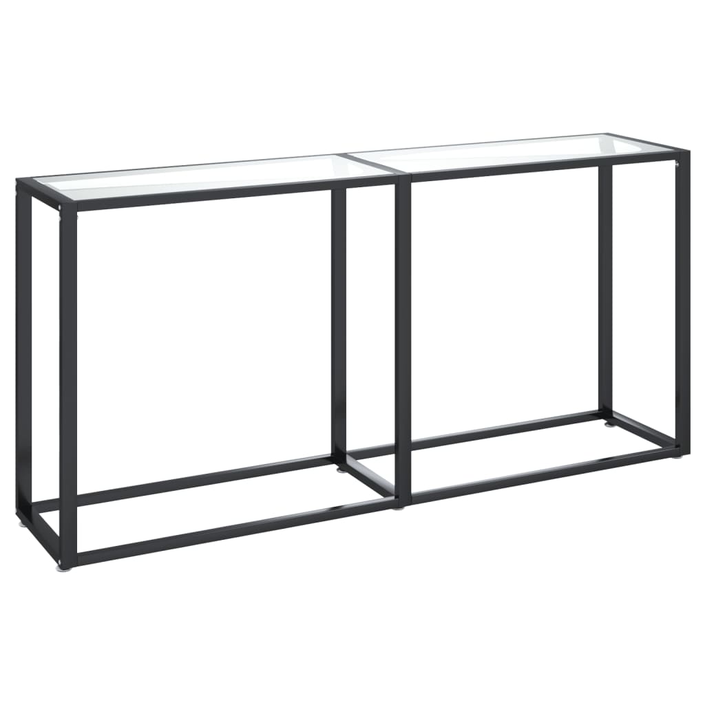 vidaXL Konsola, przezroczysta, 160x35x75,5 cm, szkło hartowane