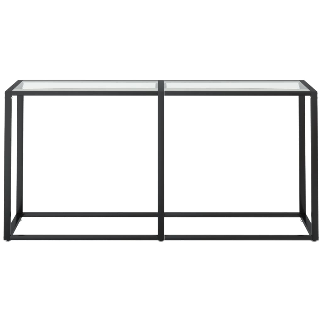 vidaXL Konsola, przezroczysta, 160x35x75,5 cm, szkło hartowane