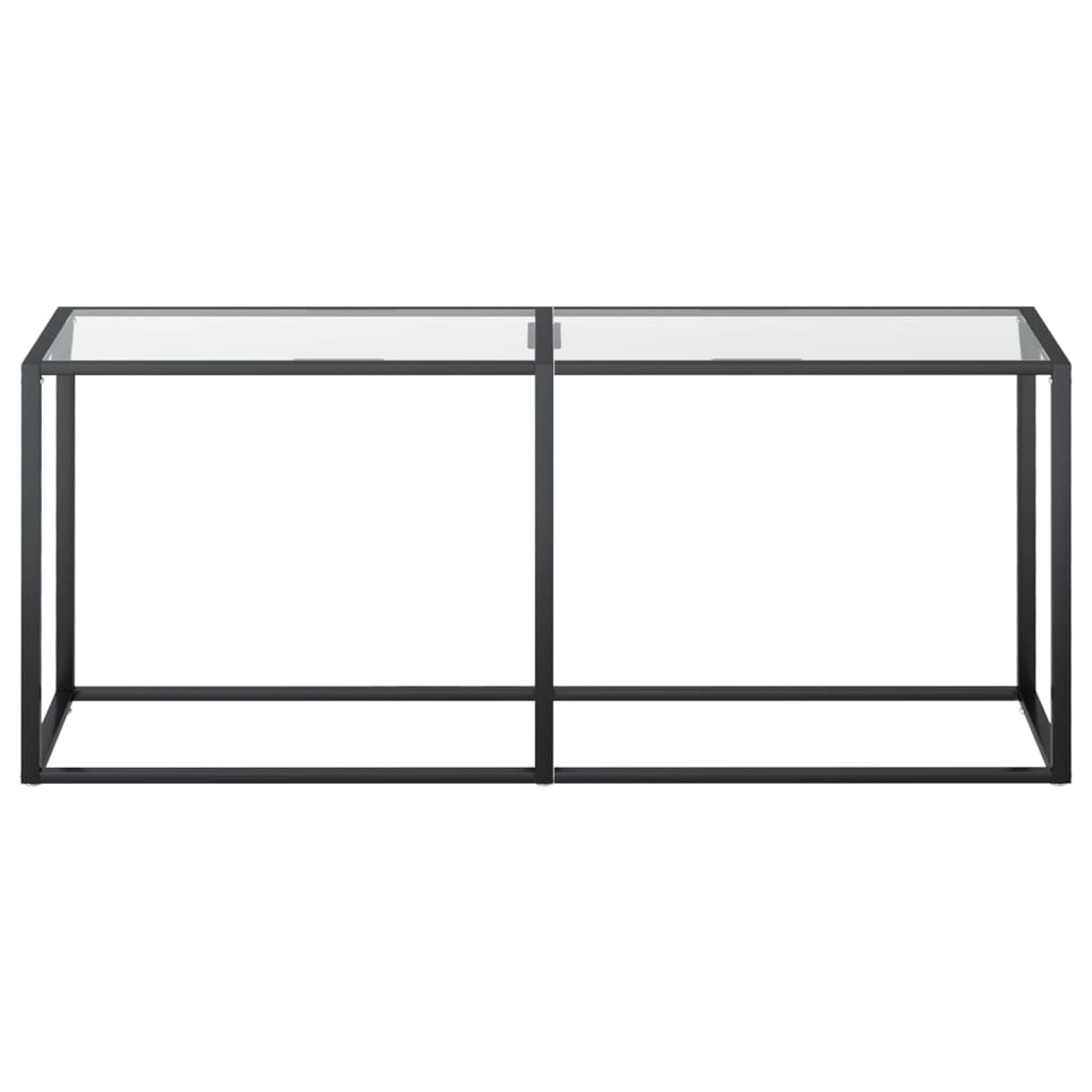 vidaXL Konsola, przezroczysta, 180x35x75,5 cm, szkło hartowane