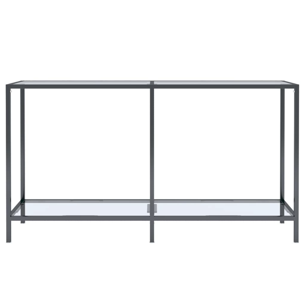 vidaXL Stolik konsolowy, przezroczysty, 140x35x75,5cm, szkło hartowane
