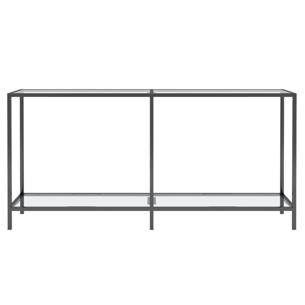 vidaXL Stolik konsolowy, przezroczysty, 160x35x75,5cm, szkło hartowane