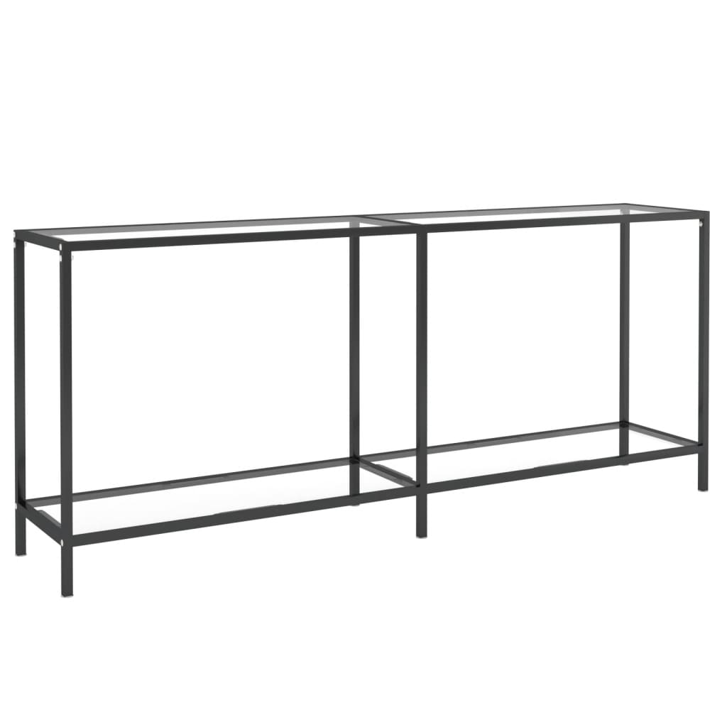 vidaXL Stolik konsolowy, przezroczysty, 180x35x75,5cm, szkło hartowane