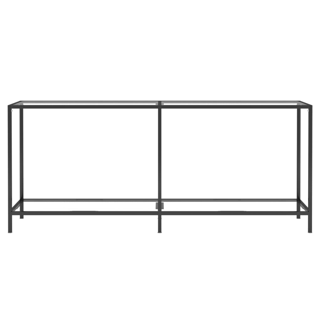 vidaXL Stolik konsolowy, przezroczysty, 180x35x75,5cm, szkło hartowane