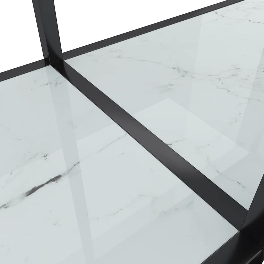 vidaXL Stolik konsolowy, biały, 180x35x75,5 cm, szkło hartowane