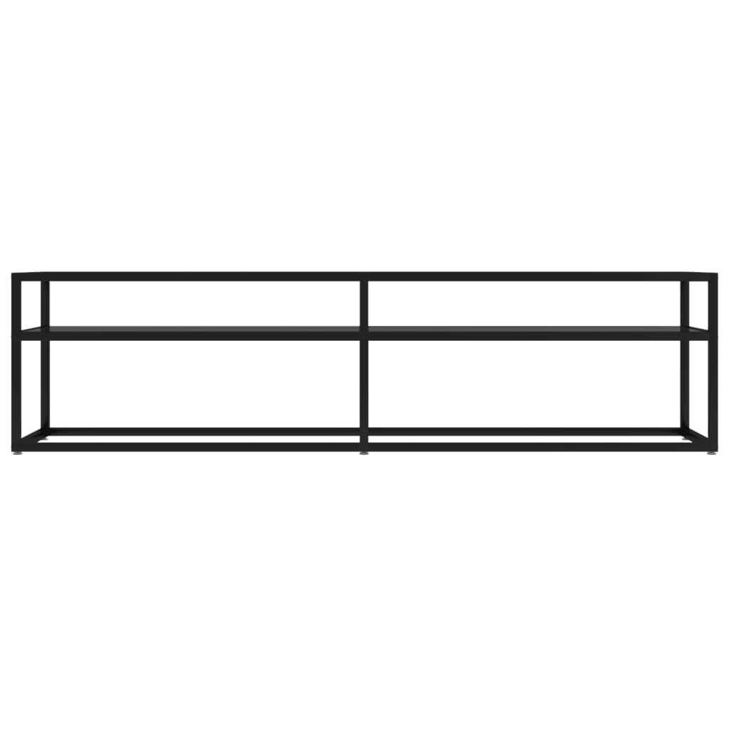 vidaXL Szafka pod TV, czarna, 160x40x40,5 cm, hartowane szkło