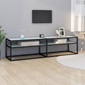 vidaXL Szafka pod TV, biały marmur, 160x40x40,5 cm, szkło hartowane