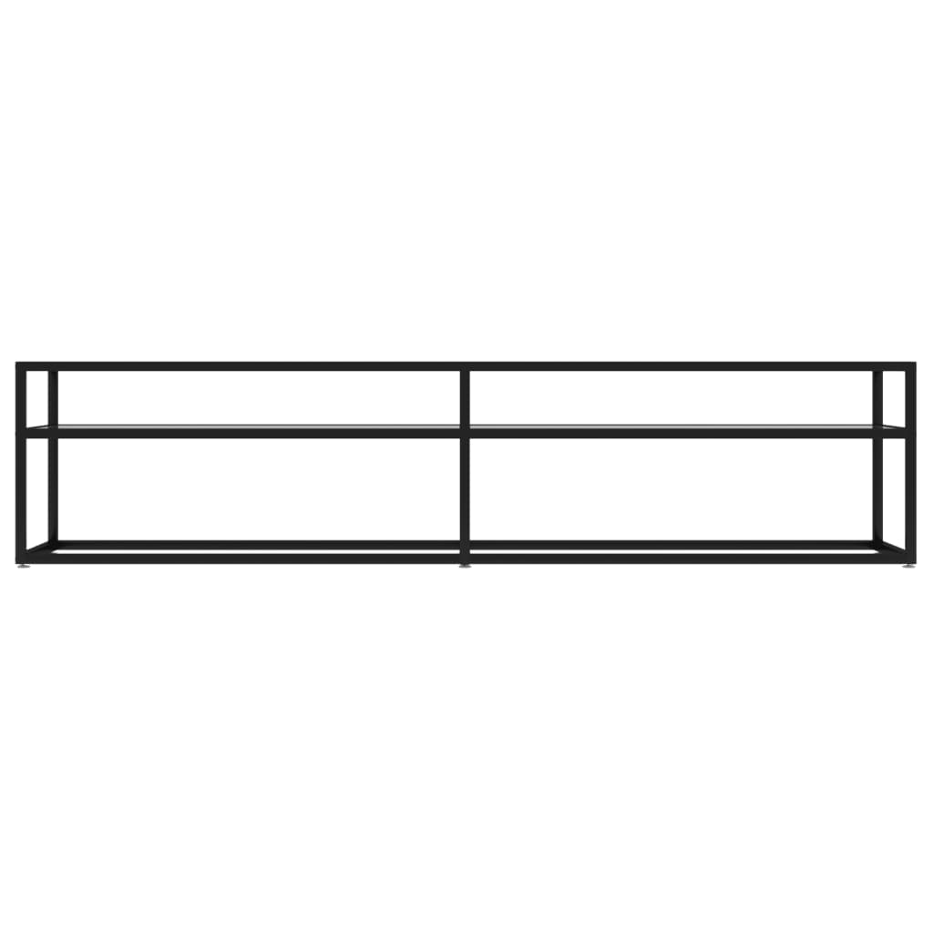 vidaXL Szafka pod TV, przezroczysta, 180x40x40,5 cm, hartowane szkło