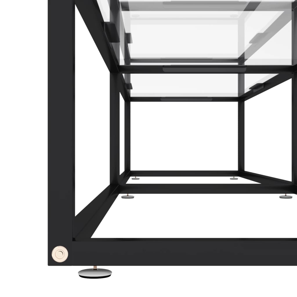 vidaXL Szafka pod TV, przezroczysta, 180x40x40,5 cm, hartowane szkło