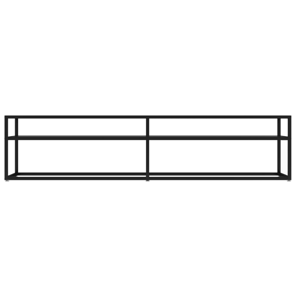 vidaXL Szafka pod TV, czarna, 180x40x40,5 cm, szkło hartowane