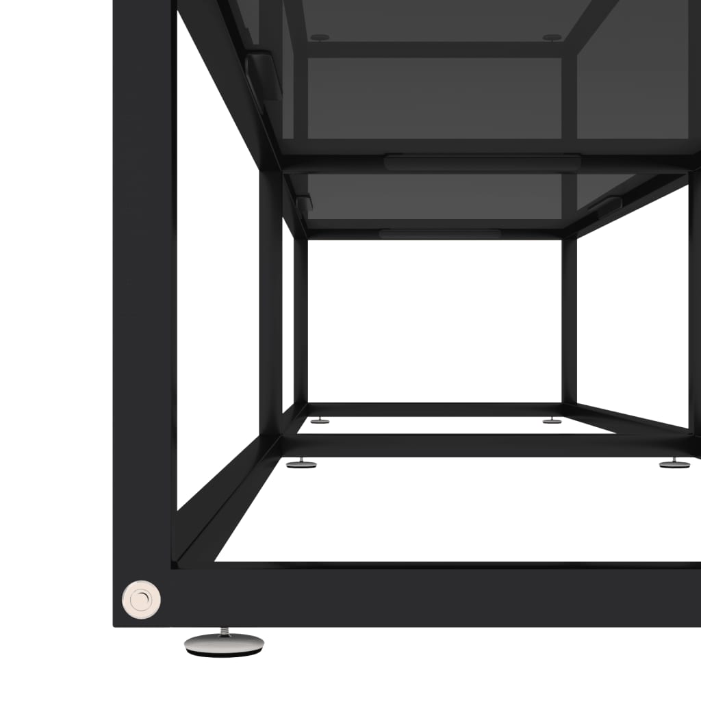 vidaXL Szafka pod TV, czarna, 180x40x40,5 cm, szkło hartowane