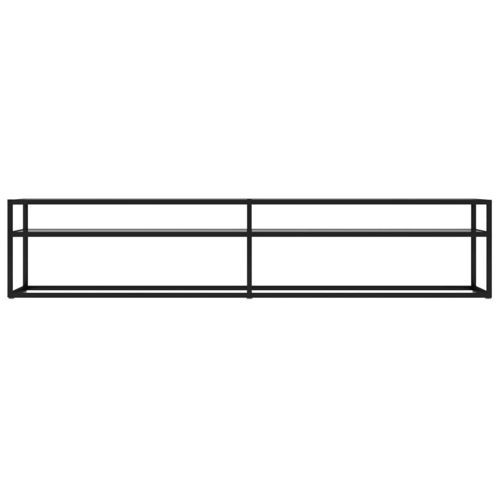 vidaXL Szafka pod TV, przezroczysta, 200x40x40,5 cm, hartowane szkło
