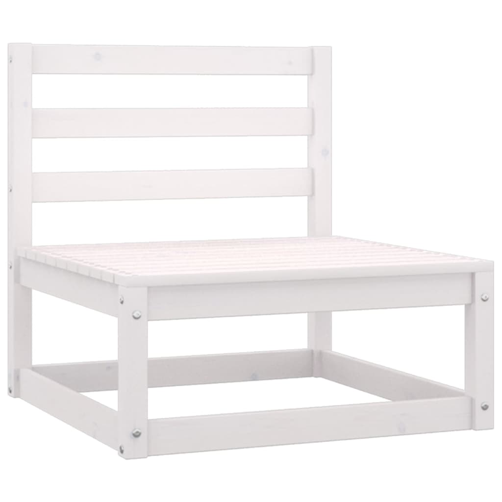 vidaXL 3-osobowa sofa ogrodowa, biała, lite drewno sosnowe