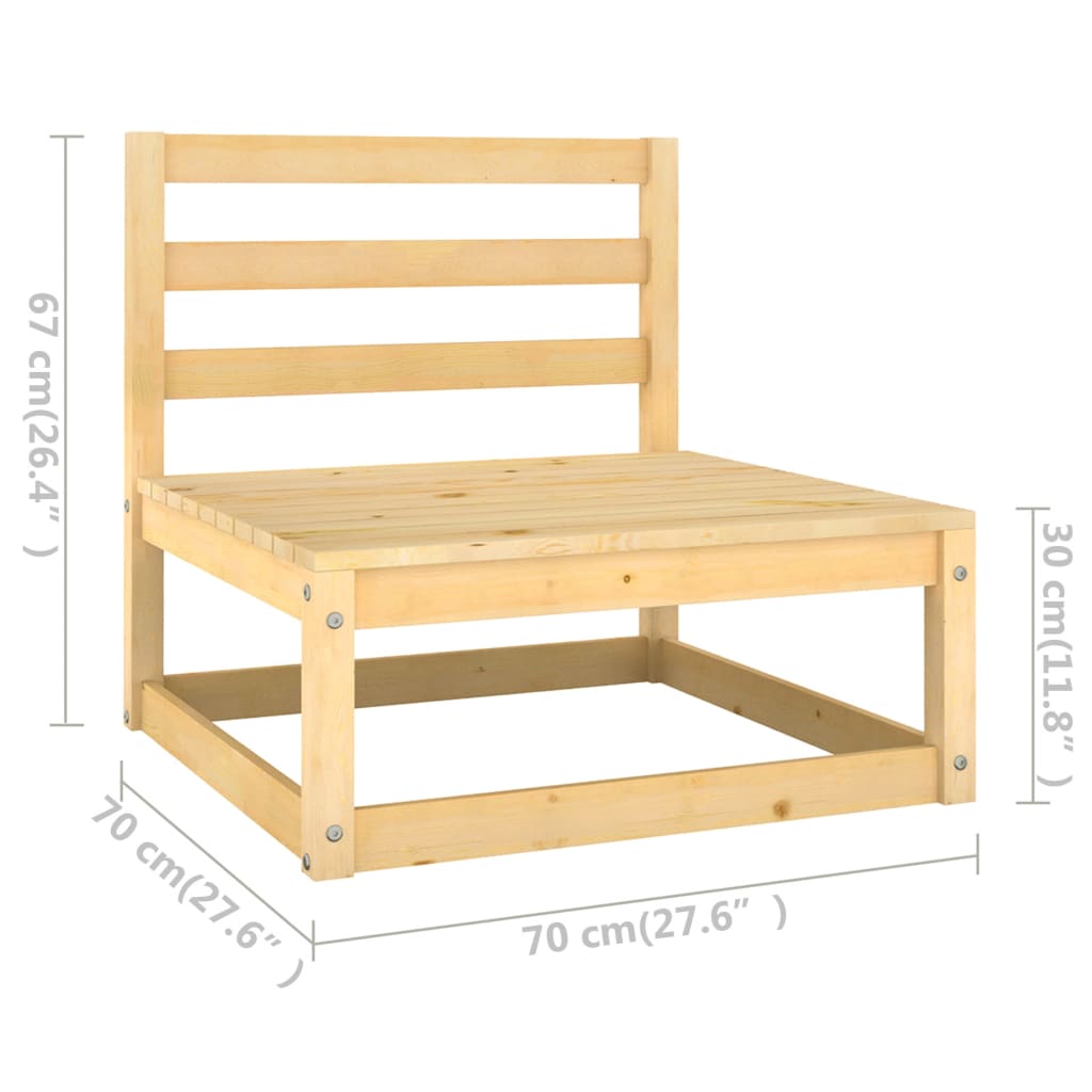 vidaXL 4-osobowa sofa ogrodowa z poduszkami, lite drewno sosnowe