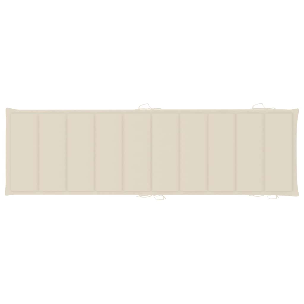 vidaXL Leżaki z poduszkami, 2 szt., lite drewno akacjowe