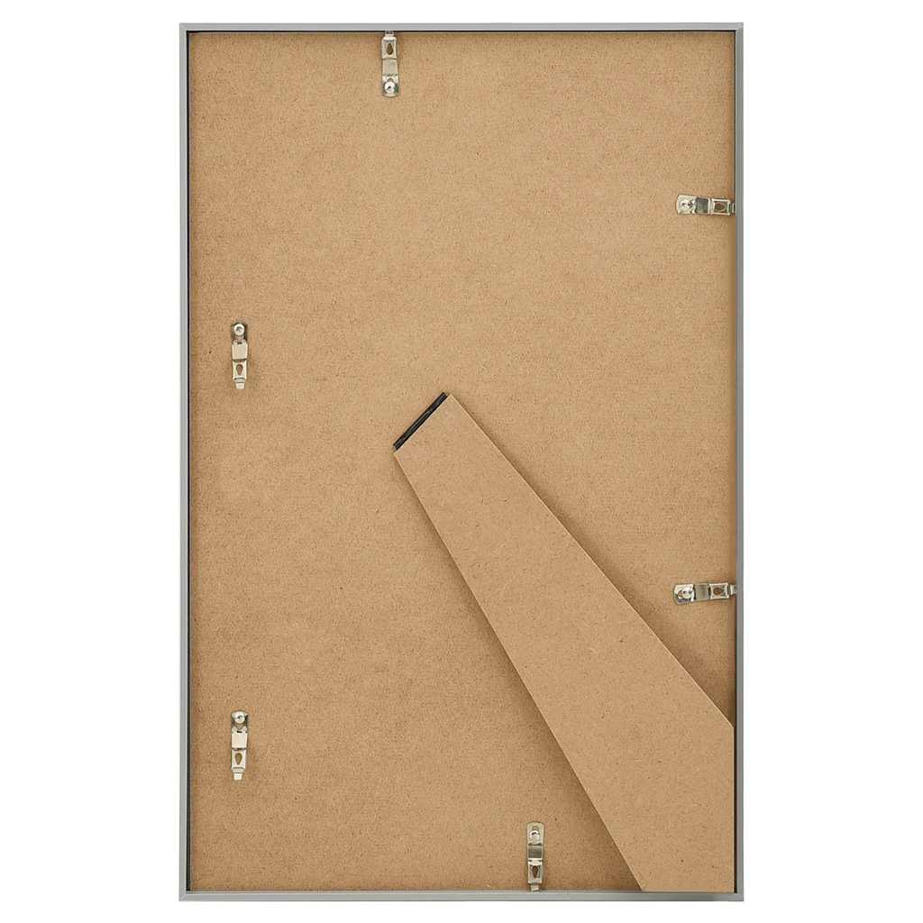 vidaXL Ramki na zdjęcia, 3 szt., stołowe, srebrne, 13x18 cm, MDF