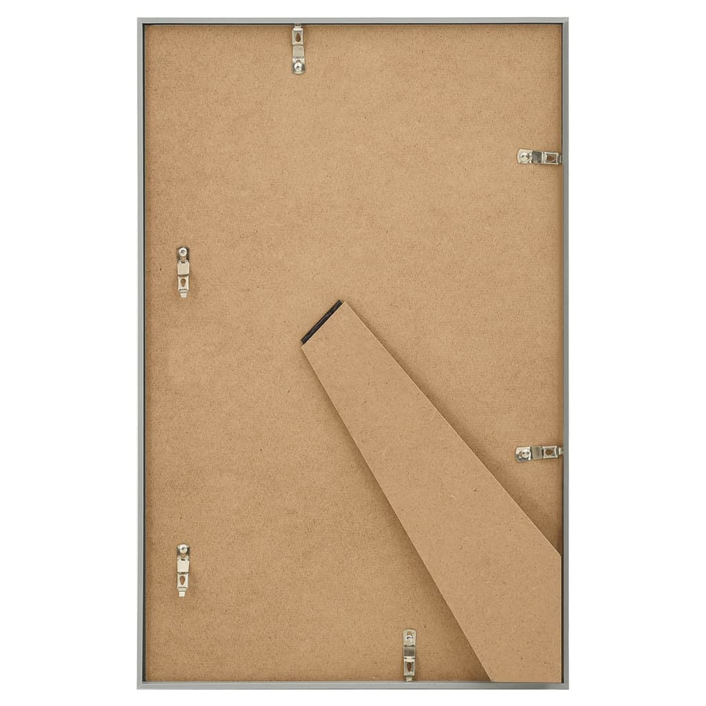 vidaXL Ramki na zdjęcia, 3 szt., stołowe, srebrne, 13x18 cm, MDF