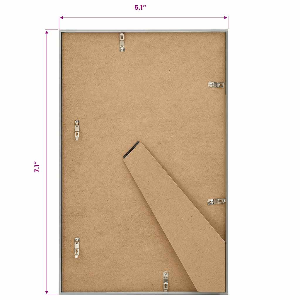 vidaXL Ramki na zdjęcia, 3 szt., stołowe, srebrne, 13x18 cm, MDF