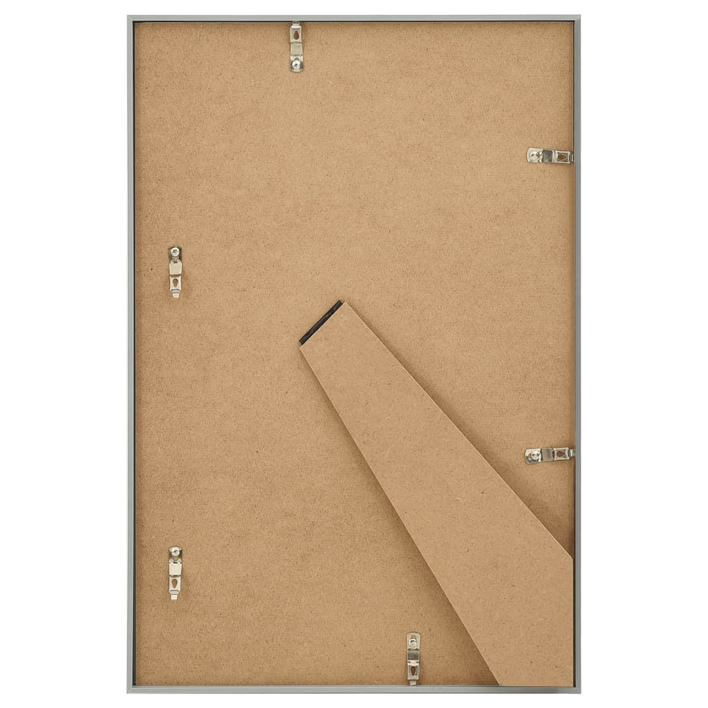 vidaXL Ramki na zdjęcia, 3 szt., stołowe, srebrne, 21x29,7 cm, MDF