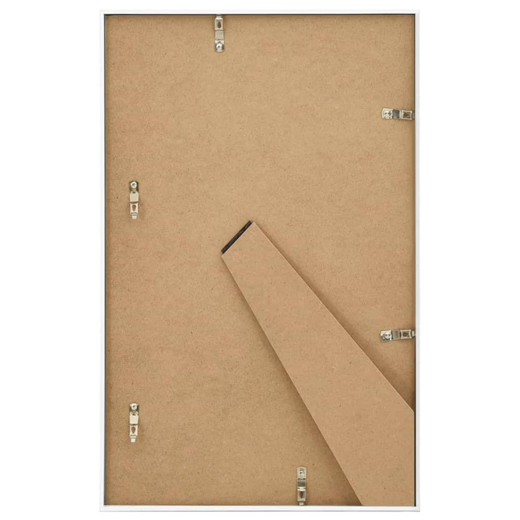 vidaXL Ramki na zdjęcia, 3 szt., stojące, białe, 13x18 cm, MDF