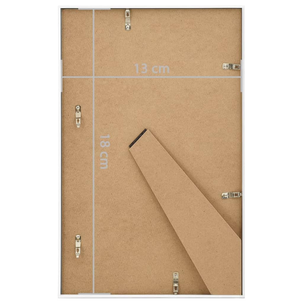 vidaXL Ramki na zdjęcia, 3 szt., stojące, białe, 13x18 cm, MDF