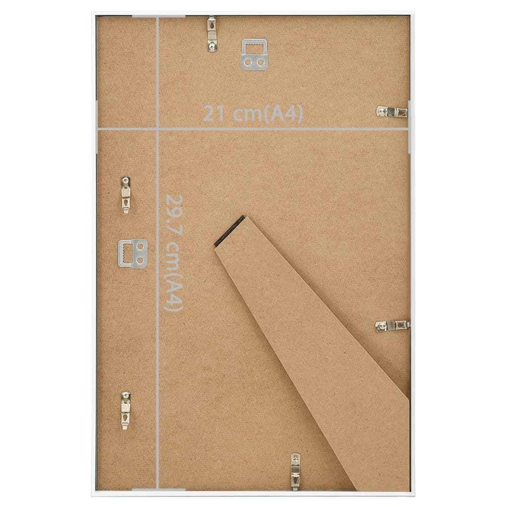 vidaXL Ramki na zdjęcia, 3 szt., ścienne lub stojące, 21x29,7 cm, MDF