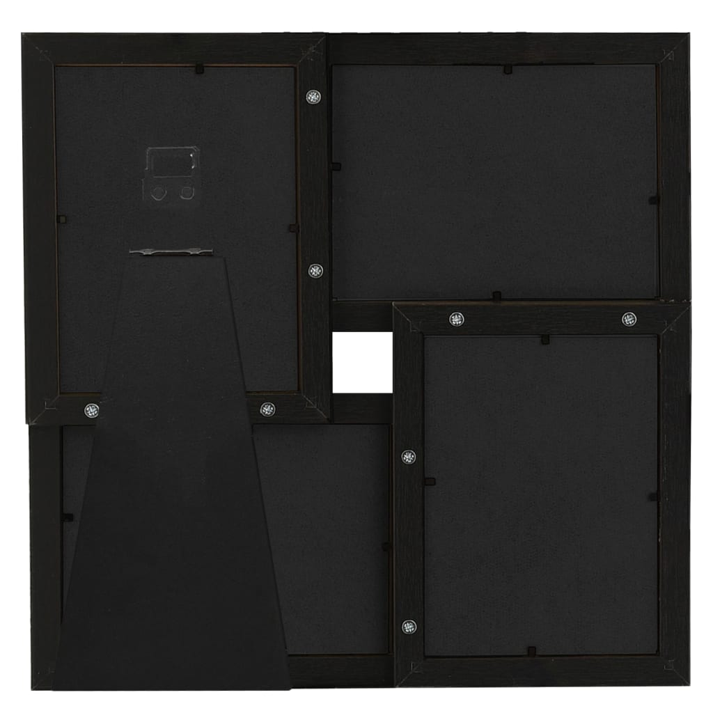 vidaXL Ramka na 4 zdjęcia 10x15 cm, czarna, MDF