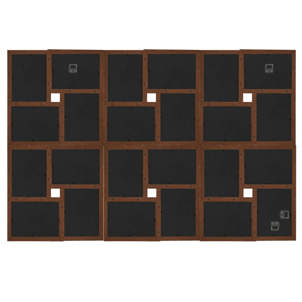 vidaXL Ramka na 24 zdjęcia 10x15 cm, ciemnobrązowa, MDF