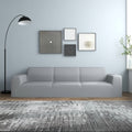 vidaXL Elastyczny pokrowiec na sofę 4-osobową, szary, dżersejowy