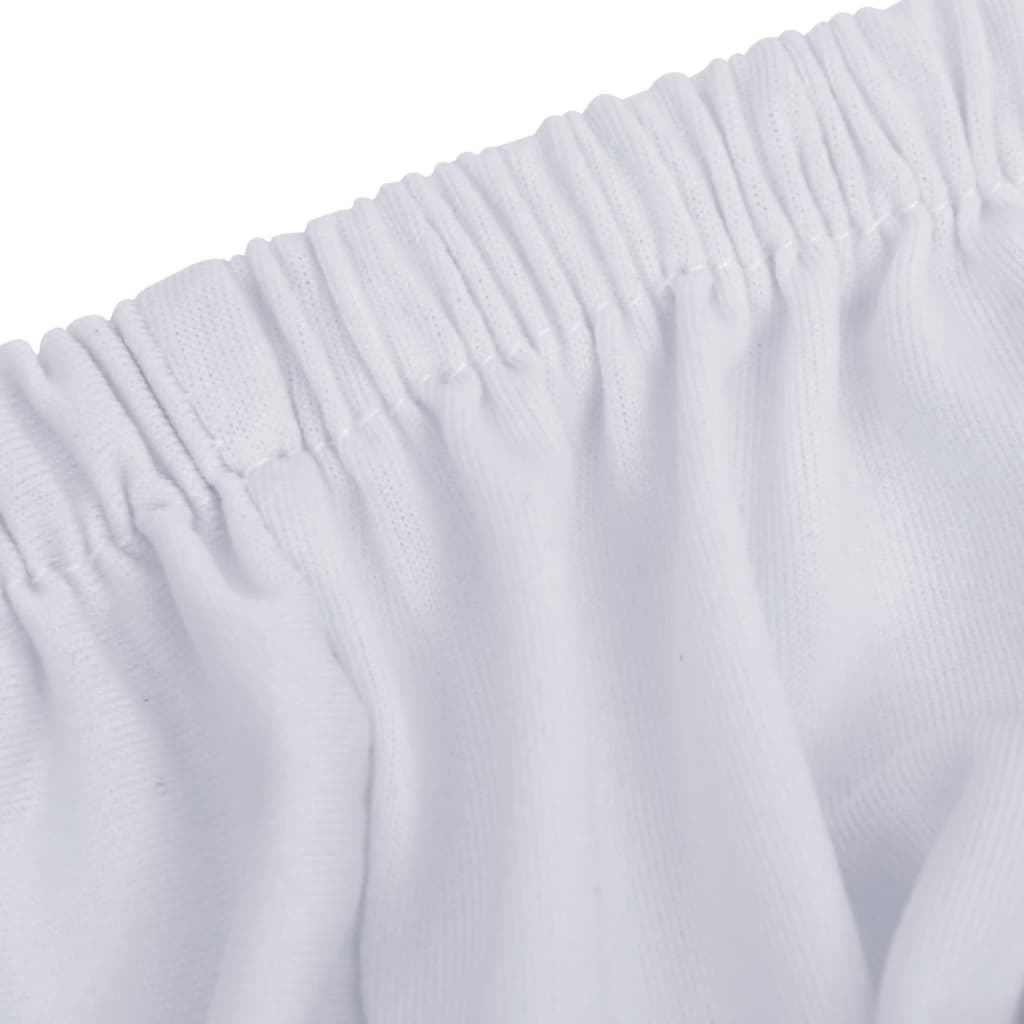 vidaXL Elastyczny pokrowiec na sofę 4-osobową, biały, dżersejowy