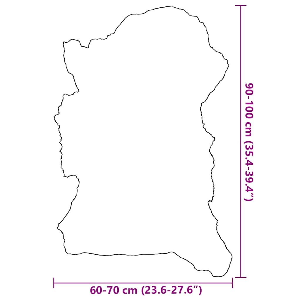 vidaXL Skóra owcza, kolorowa, (60-70)x(90-100) cm