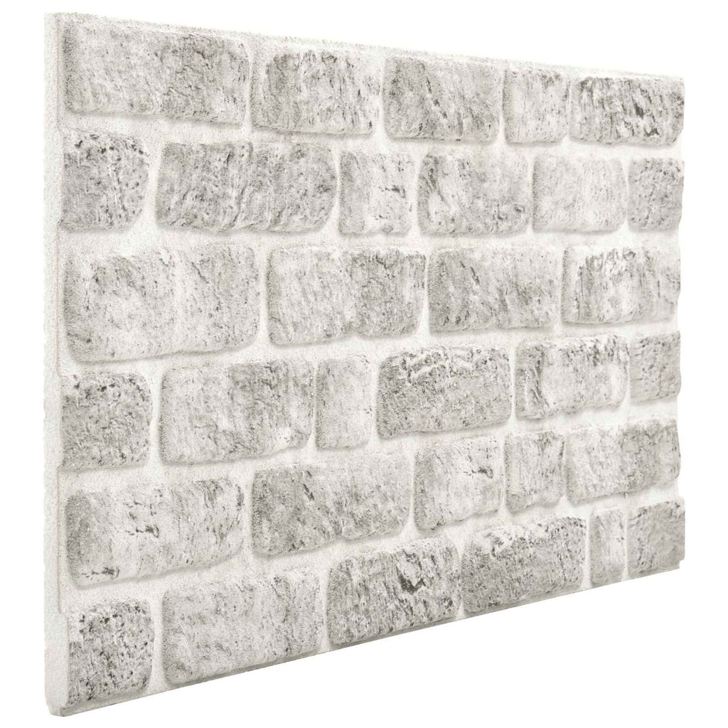 vidaXL Panele ścienne 10 pcs jasnoszary 100 x 50 cm Pianka EPS
