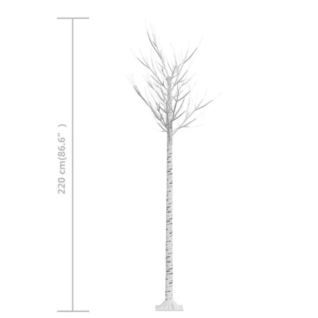 vidaXL Wierzba z oświetleniem, 220 zimnych białych LED, 2,2 m