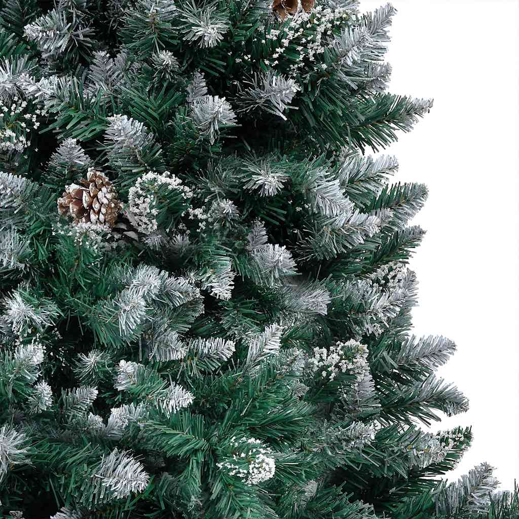 vidaXL Sztuczna choinka z LED, bombkami i szyszkami, 240 cm